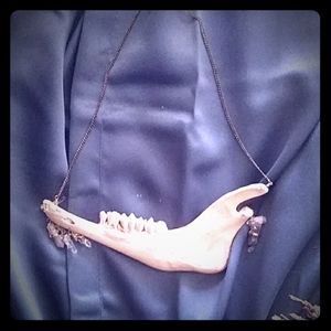 Bone and crystal neclace